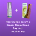 Flourish Hair Serum & Neem Comb Combo